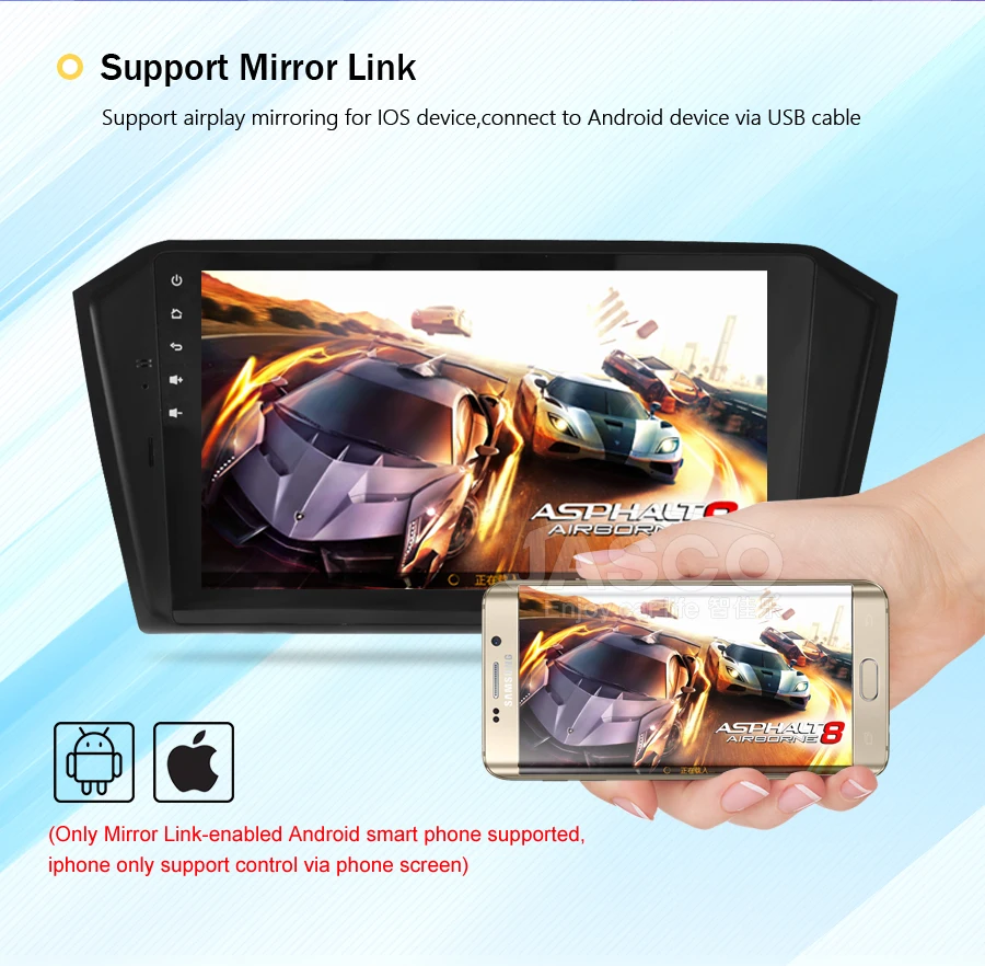 Top Android 8.0 Car DVD Player GPS Glonass Navigation For Volkswagen Passat Magotan 2015-2017 Auto  Radio RDS Audio Video Stereo 11