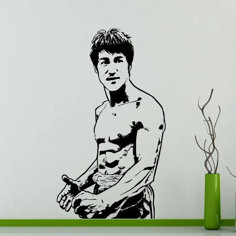 

Bruce Lee Wall Vinyl Decal Film Actor Sticker Martial Artist Home Decor Interior Decoration Self Adhesive Mural Wallpaper 3268