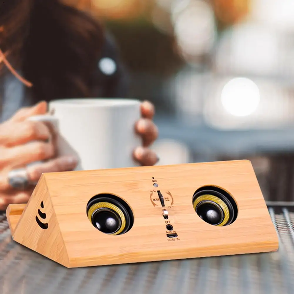 Инновационный Деревянный беспроводной bluetooth динамик портативный умный Саундбар