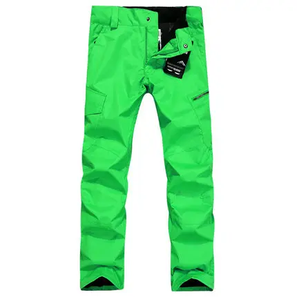 Gsou Snow/лыжи брюки Для мужчин зимние сноуборд брюки Водонепроницаемый дышащий камуфляж, лыжи брюки теплая ветрозащитная Лыжная одежда - Цвет: one