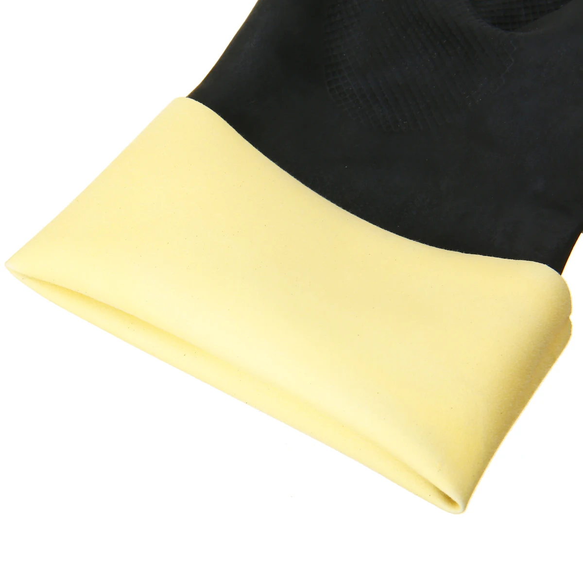 Heavy Duty Natural Rubber Gloves Acid Alkali Resistant Chemical Gauntlet Glove Black For Lab Work Home Supplies