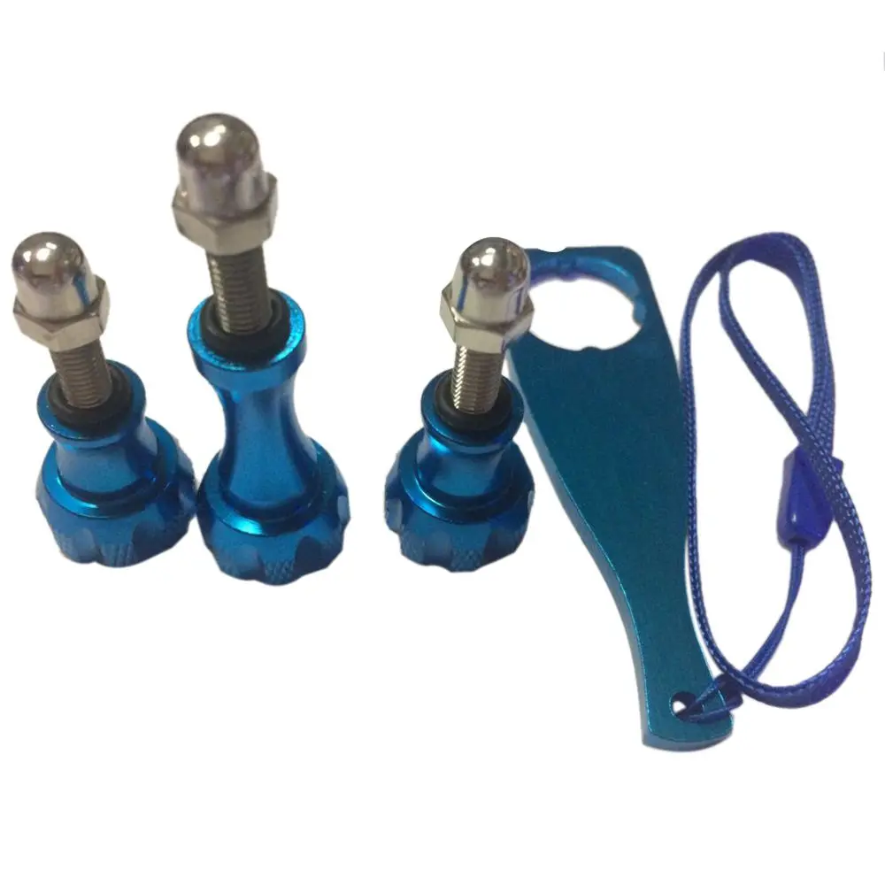 CNC Aluminum Thumb Knob Stainless Screw + Wrench for GoPro Hero 2 3 3