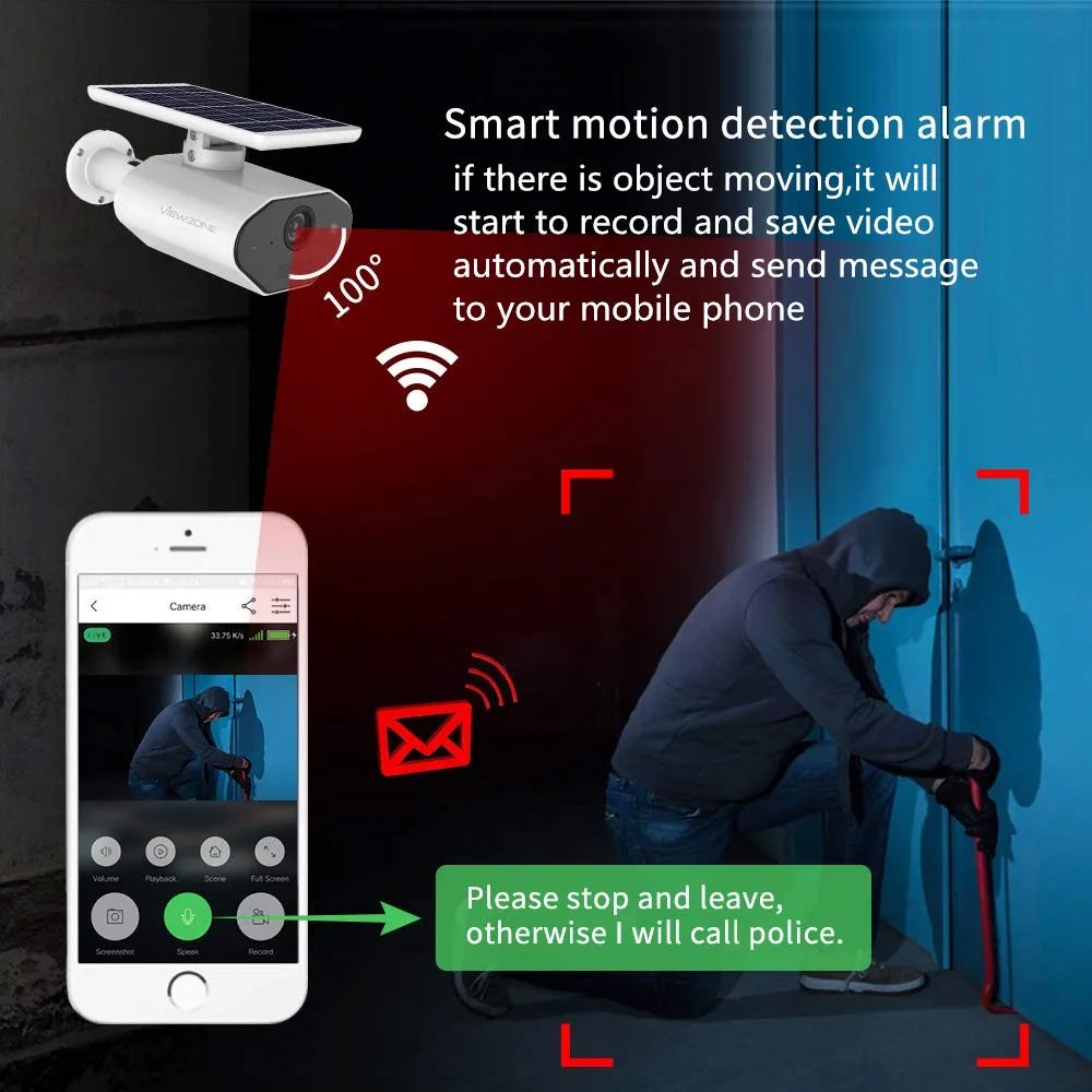  Wifi macchina fotografica del ip di energia solare 1080 P HD wireless outdoor impermeabile audio ni