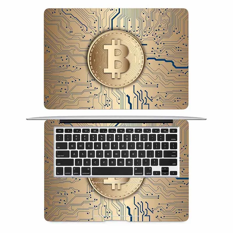 Крутая Золотая наклейка с полным покрытием для Macbook Pro Air Retina 11 12 13 15 дюймов