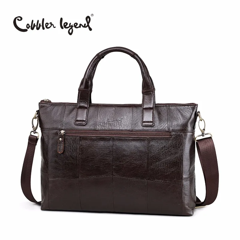 

Cobbler Legend Brand New Men's Briefcase Bags Genuine Leather Bag Male Crossbody Bags Leather For Laptop Man Big Business Bag