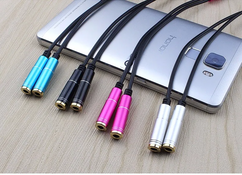 Universal 3.5mm 1 Male to 2 Female Audio Headphone Splitter Connecter Adapter For Phone Extension Cable  Earphone Accessories22 (1)