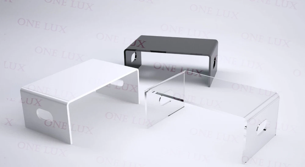 Desktop Acrylic Laptop Stand Computer Monitor Stand Lucite Pc Desk