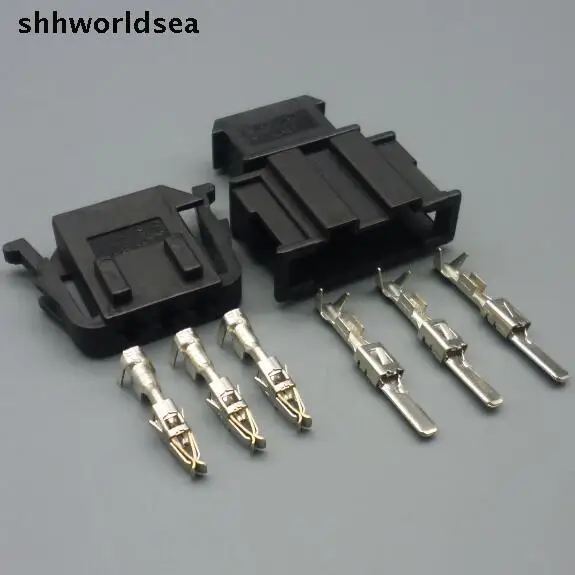 

shhworldsea 4/10/50/100set 3 PIN Car sensor plug auto wire harness connector electrical socket 191 972 703 191 972 713 For VW