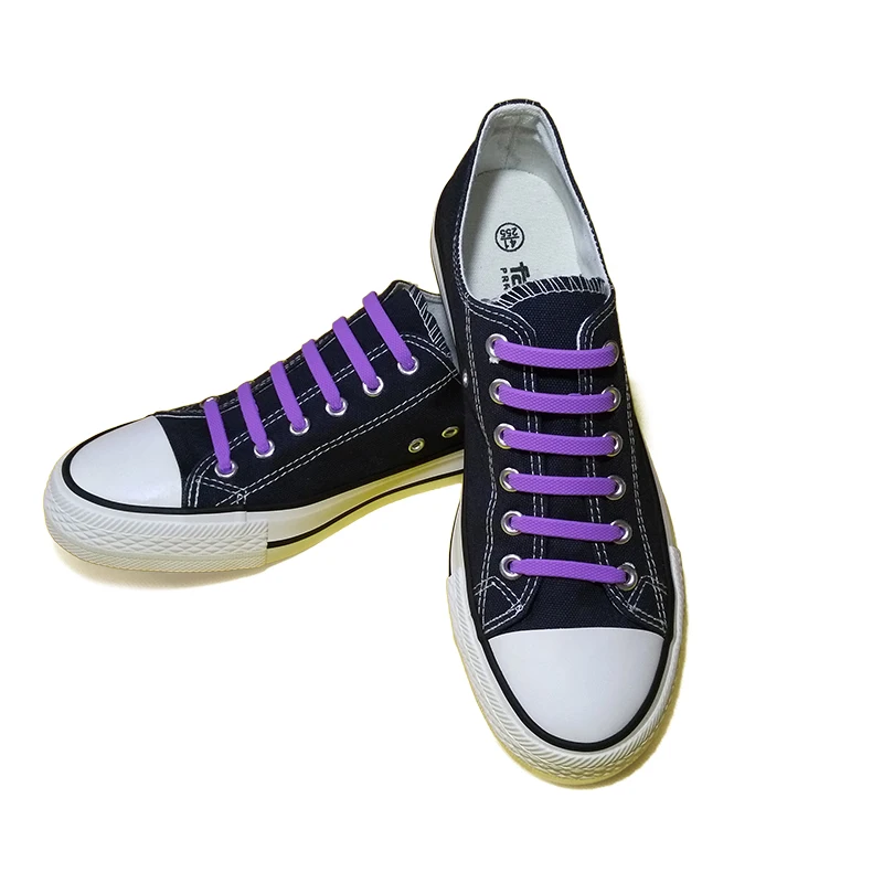 Creative Children Shoelaces Sport Athletic No Tie Shoelaces Child Shoes Laces Lazy Elastic Silicone Shoe Lace Sneakers Fit Strap (10)