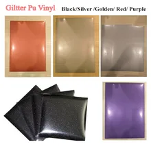A4*8 шт) Giltter Cuttable Pu гибкий винил черный/серебристый/золотой/красный/фиолетовый