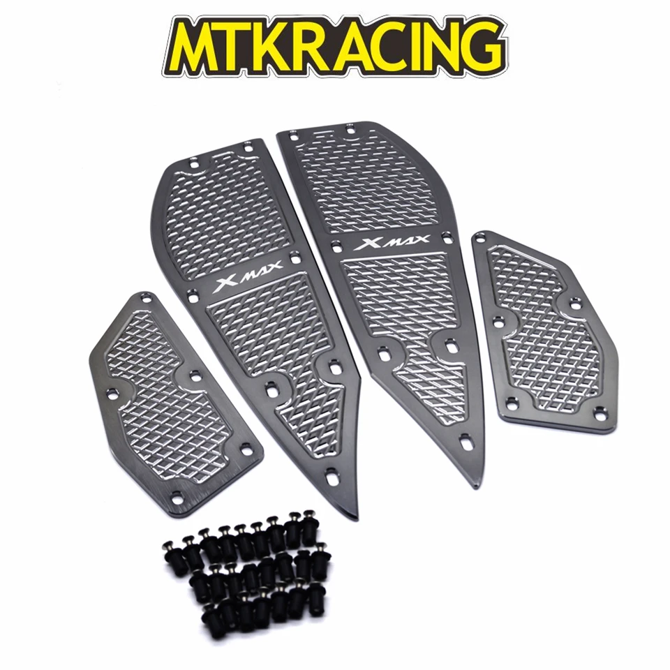 

MTKRACING Motorcycle mats CNC footrest footpads Aluminum alloy pedal plate For Yamaha XMAX X-MAX 150/250/300 2017-2019