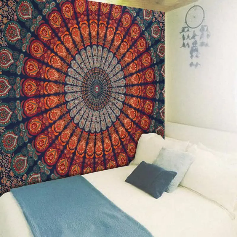 

Boho Geometric Printing Carpet Throw Picnic Beach Mat Sleeping Blanket Microfiber Tapestry Wall Hanging Decoration