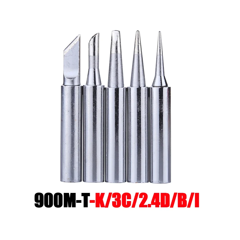 

5Pcs/Lot Metal 900M-T Soldering Iron Tips Kit For Solder Rework Station Replacement Repair Tools