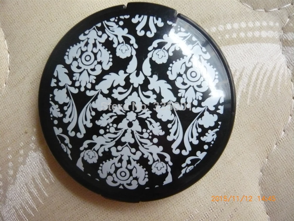 Подарок на свадьбу и подарки Damask элегантный черный и белый макияж компактное зеркало сувениры черный карманный зеркало для женщин 80 шт./партия