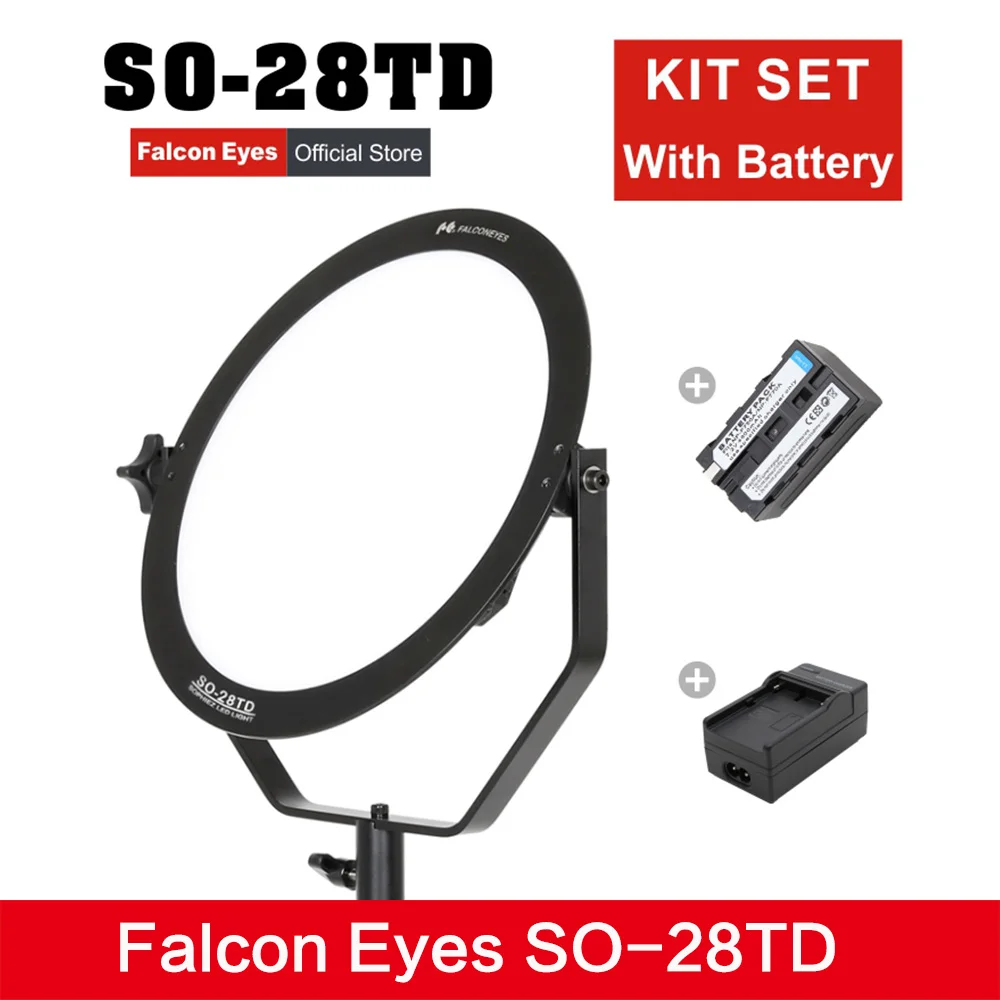 Falcon Eyes SO-28TD комплект видео 28 Вт Лампы светодиодные панели Круглый студия мягкий