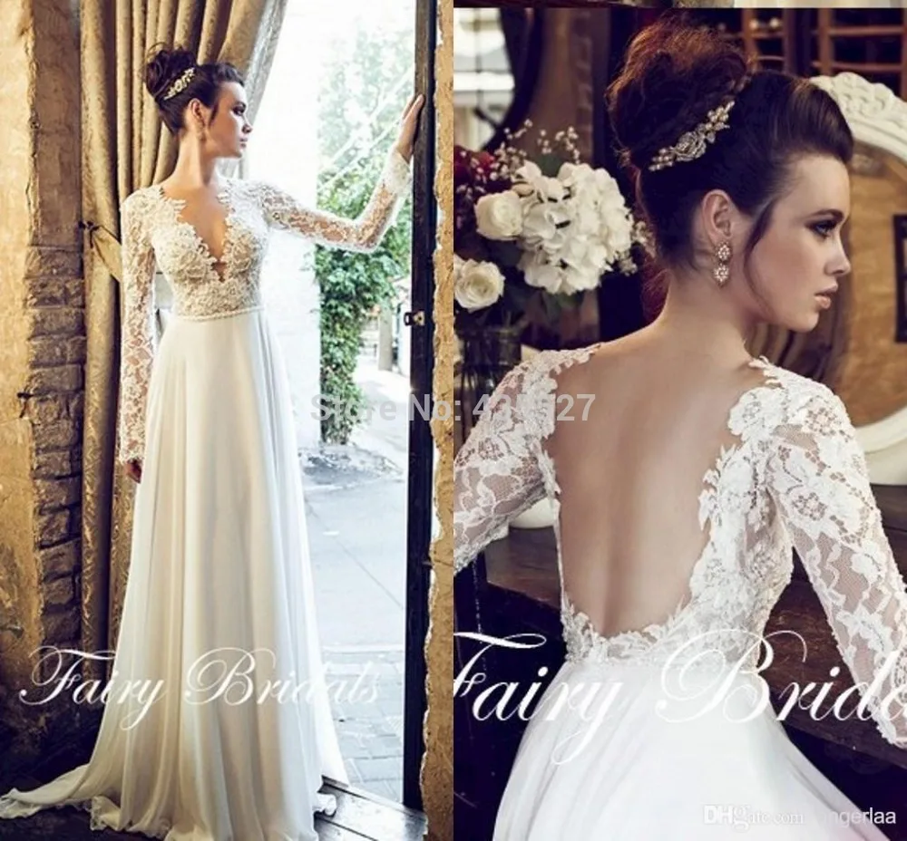 Wedding Fairy Wedding Dress compare prices on fairy wedding dress online shoppingbuy low nitree 2016 dresses deep v neck a line lace illusion long sleeves backless chiffon