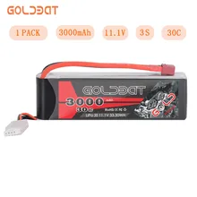 GOLDBAT 3000mAh RC LiPo батарея 11,1 V 3S LiPo батарея для rc автомобиля LiPo 3000mah 3S lipo 30C с t-разъемом для RC Heli дрона автомобиля лодки