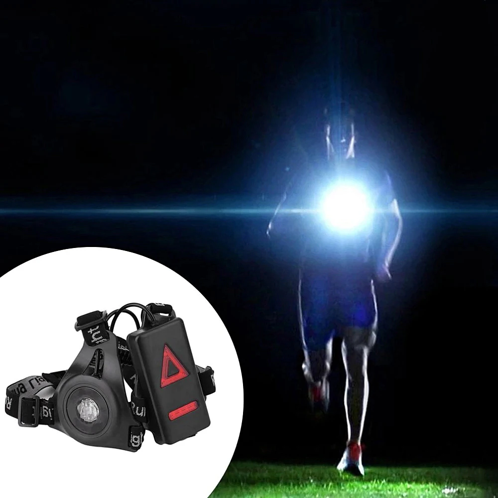 

Outdoor Sport Running Lights LED Night Running Flashlight Warning Lights USB Charge Chest Lamp Light Torch For Sports Cycling