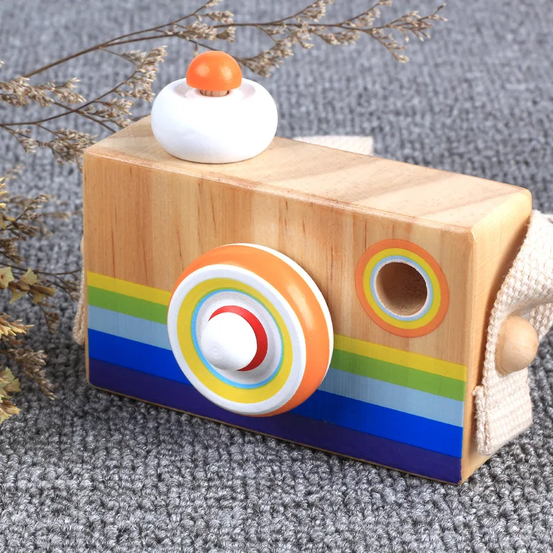 Милая деревянная креативная игрушка с призмой разнообразие пчелиный глаз SLR Тип камеры калейдоскоп камера классическая игрушка праздник подарок на день рождения