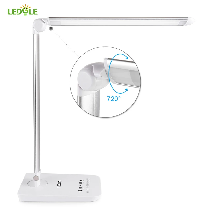 

LEDGLE 9W 340 Degrees Rotatable Design Table Lamp High quality LED Foldable Desk Reading Lights Sensitive Touch Control Lights