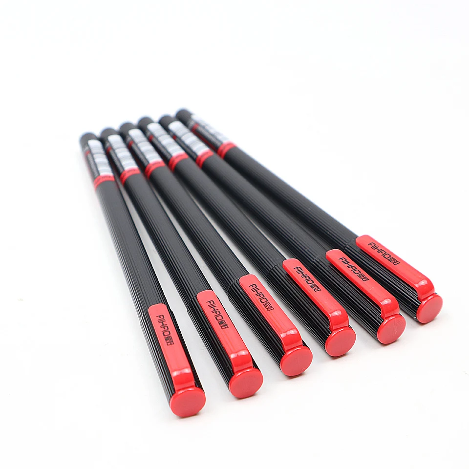 AIHAO гелевые черные чернила для ручки 0,5 мм превосходное качество очень хорошие гелевые чернила для письма офисные и школьные нейтральные ручки 6 шт./лот