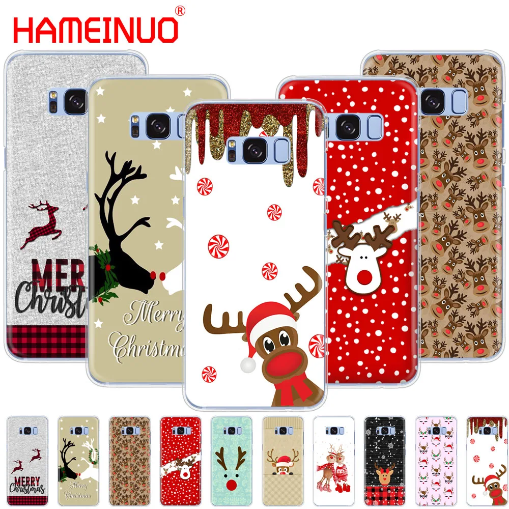 

HAMEINUO Cute elk Christmas deer Cartoon New Year phone case cover for Samsung Galaxy E5 E7 Note 3,4,5 8 ON5 ON7 grand G530 2016