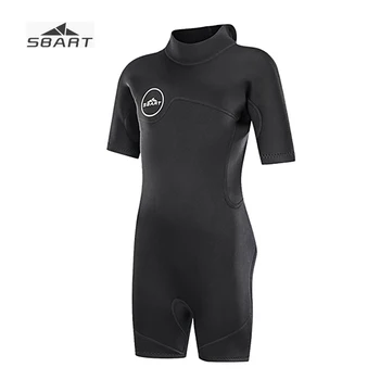 

SBART Children Short Sleeve Wetsuit 2mm One piece Neoprene Nylon Diving suit for Boy Black Keep Warm Sunscreen Swimsuit