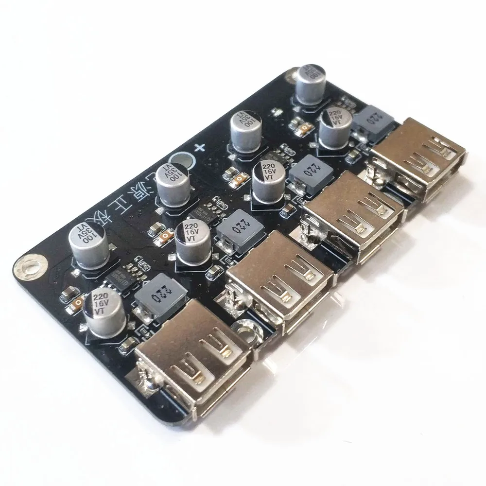 4-قناة USB 12V24V سريع شحن وحدة الانتاج ل QC3.0 تنحى الطاقة وحدة تحويل الهاتف وحدة مجلس
