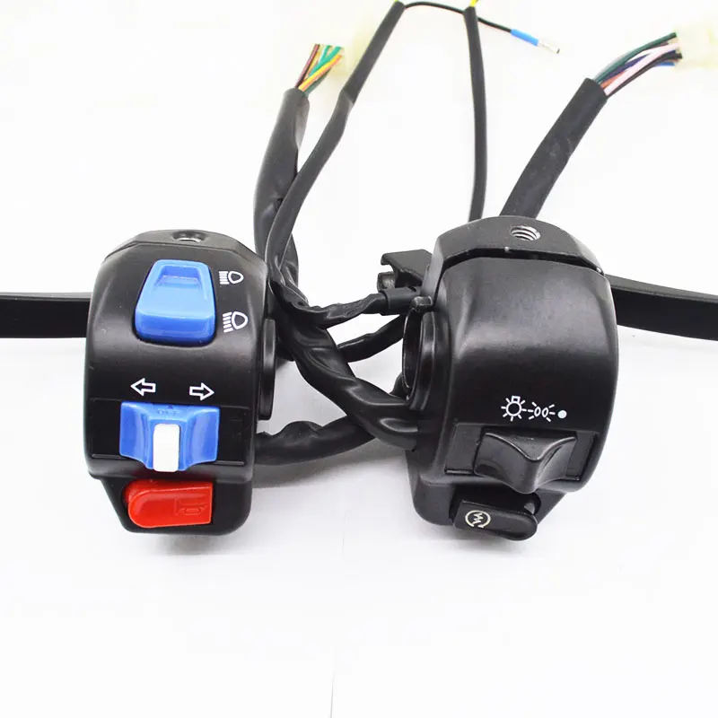 

Motorcycle 7/8'' 22mm Handlebar Switch Assy Assembly Horn Start Headlight Dimmer Turn Signal Button for KYMCO 50cc