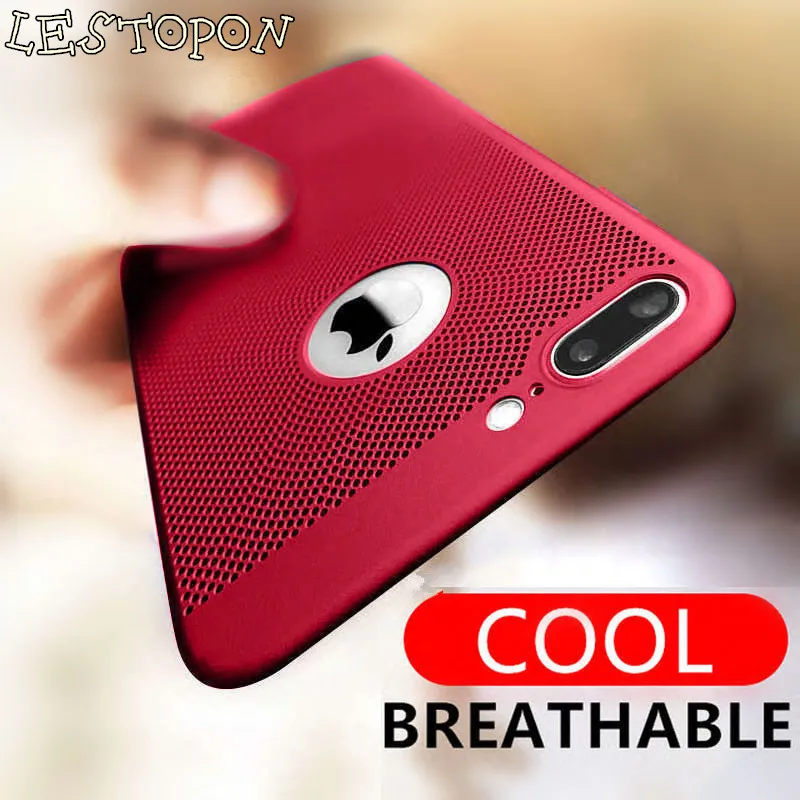 Рассеивание тепла PC жесткий Телефонные Чехлы для iPhone 7 Plus чехол Защитный Full Cover 6 6S