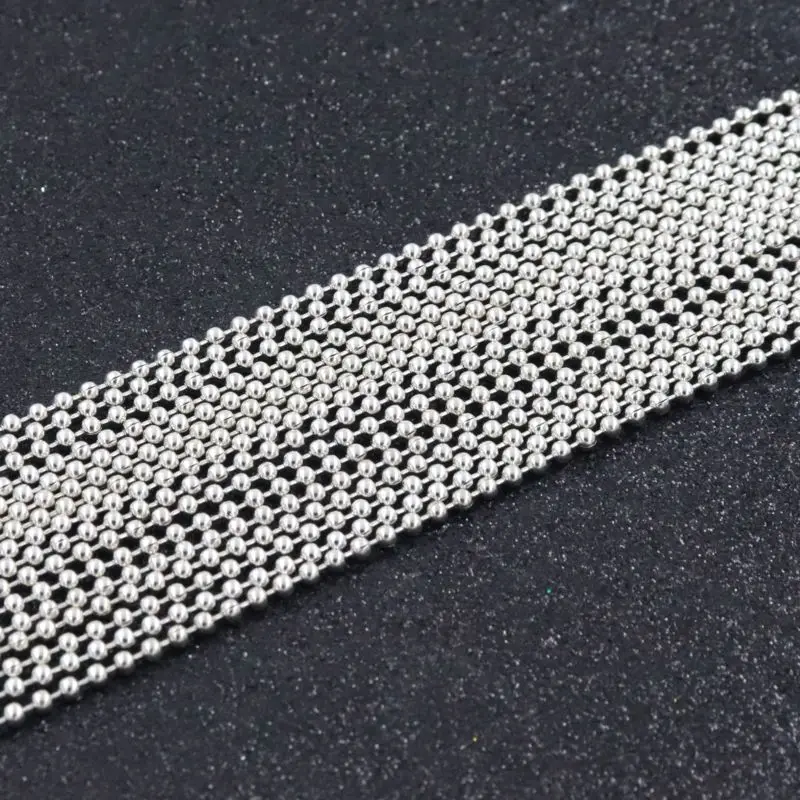 

10Meters 1.2 1.5 2.0 2.4 3.2mm Silver Iron Ball Chain For Jewelry Making Diy Necklace Bracelet Finding Accessories Wholesale