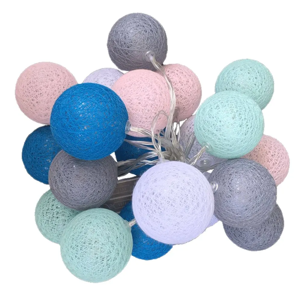 Buy Xmas 3m 20 Led Cotton Balls Led String Lights Garland Cotton Ball Light