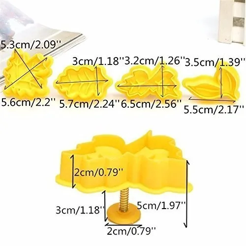 4 шт./компл. поршень для нарезки печенья в виде набор "сделай сам" Осень в виде кленового листа форма в виде цветка для выпечки плунжеры помадка, кондитерские изделия Ремесло Еда Декор подарок