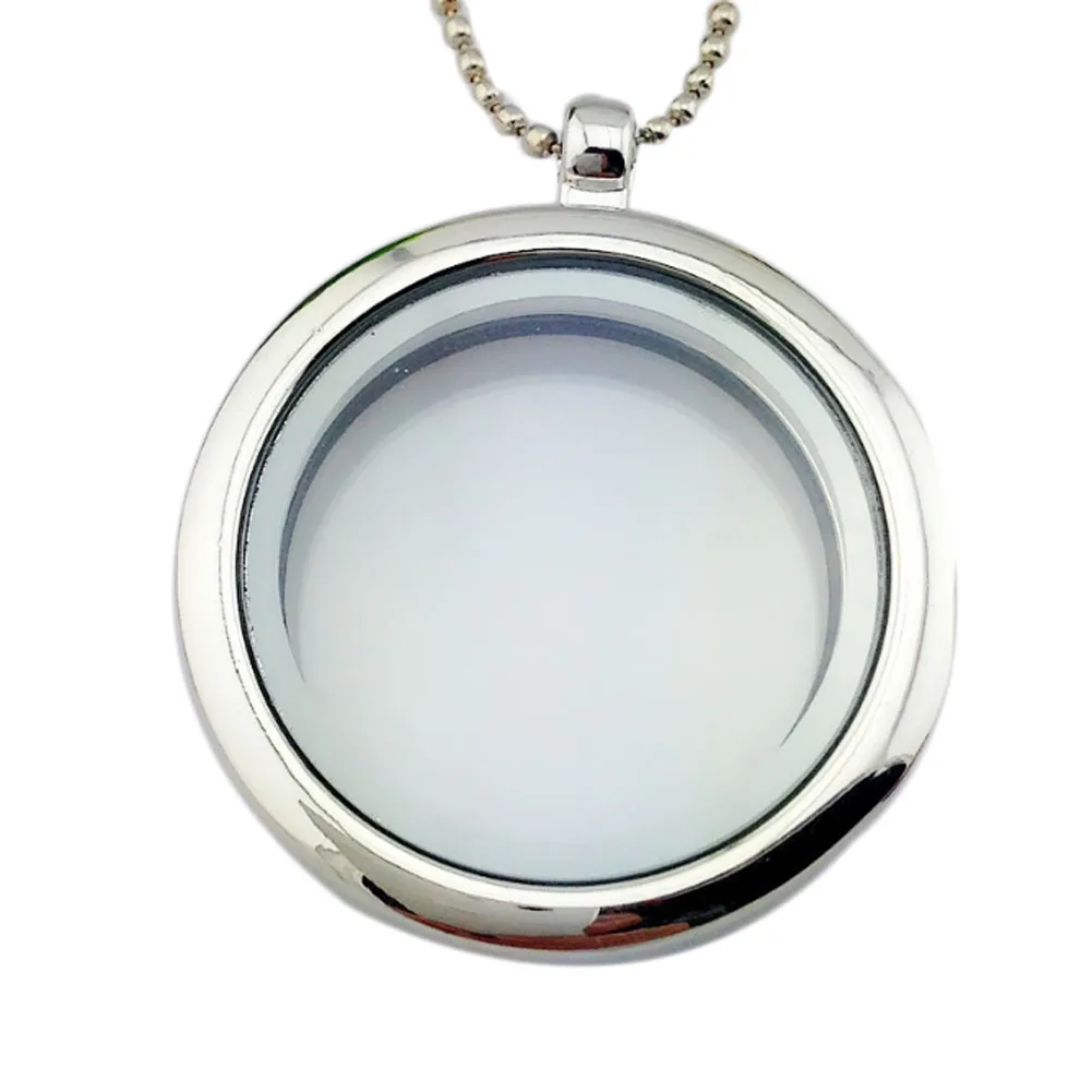 Beautiful Trendy women put photo pendant Open round glass photo locket ...