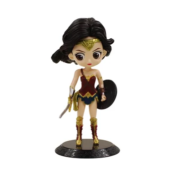 

6.3'' Q Posket Wonder Woman With Shield Sword PVC Action Figure Justice League Collection Model Doll Toys For Kids