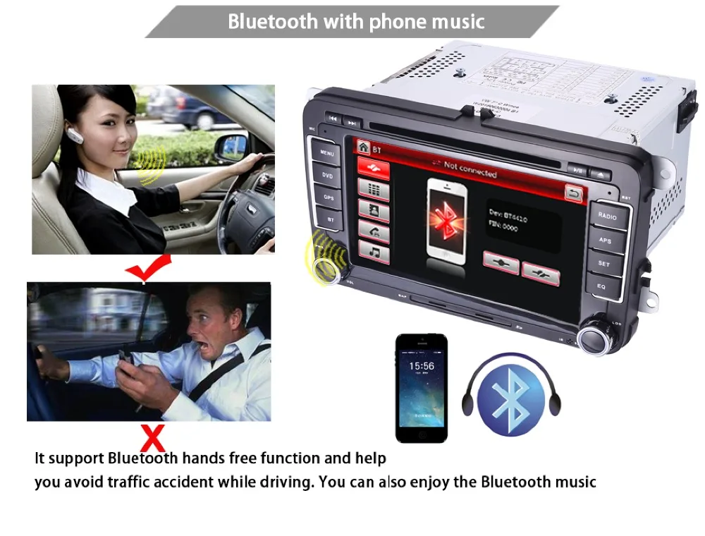 Flash Deal 2 Din 7 Inch Car DVD Player For VW Volkswagen Seat Polo Bora Golf Jetta Tiguan Leon Skoda with GPS Bluetooth Radio Free GPS MAP 8