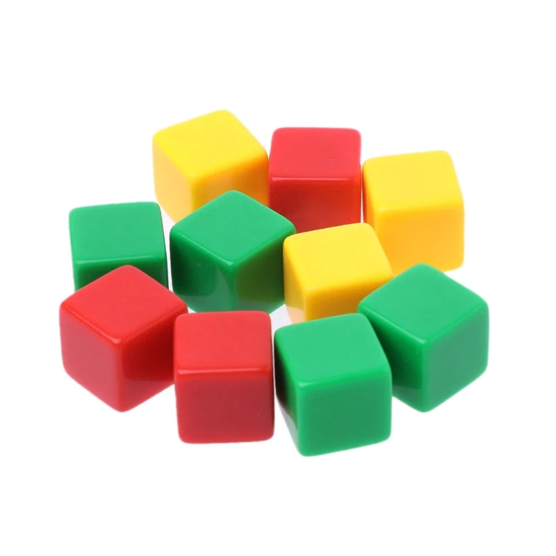

10Pcs/Set 16mm Blank Dice Acrylic Hexahedron DIY Write Painting GameTeaching Dices