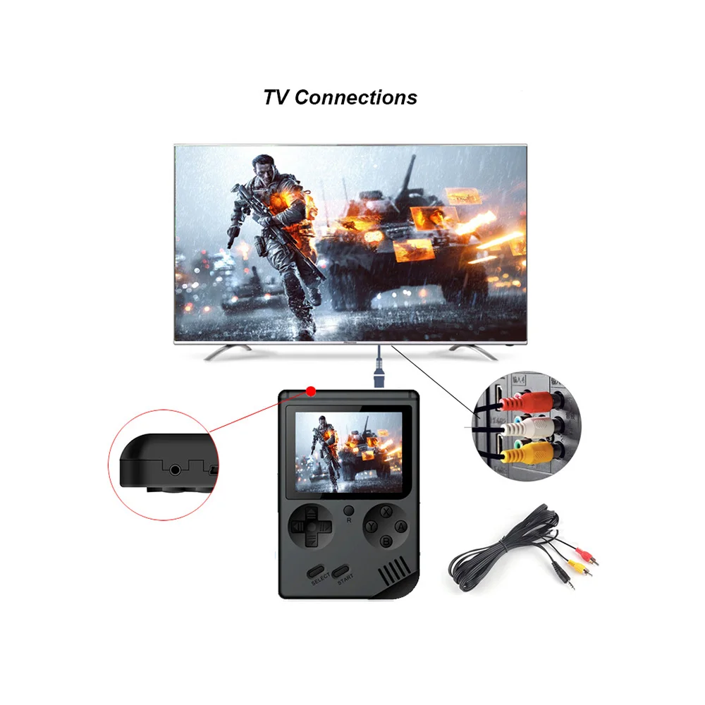 168 Games Classic Retro Handheld Game Console Player TV Out Game for Children Family Gift