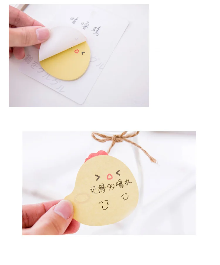EZONE милый мультфильм цыпленок выражение Sticky Notes Kawaii желтый цыпленок memo pad Self-клейкий блокнот офисный Декор Наклейка