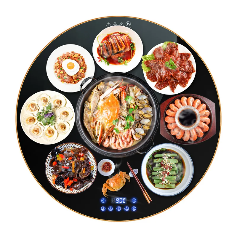 

Cooking Warm Board Hot Dish Plate Home Table Heating Cup Warmer Meals Insulation Board Rotary Kitchen Appliance