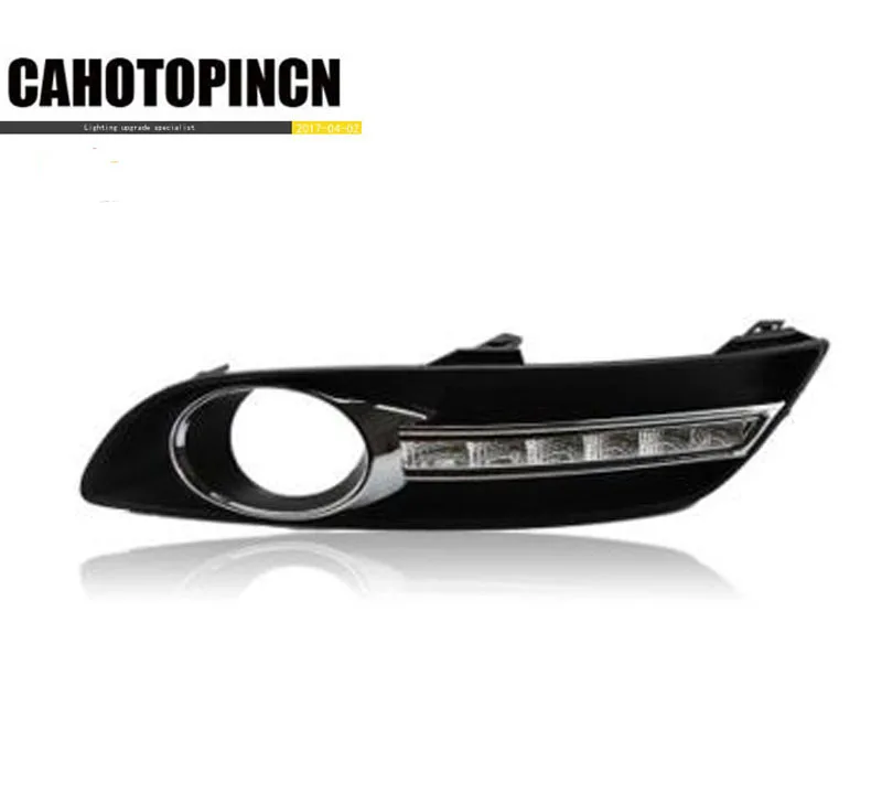 

Turn Signal style Relay 12V LED Car DRL Daytime Running Lights with fog lamp hole for Nissan Sylphy Sentra 2013 2014 2015