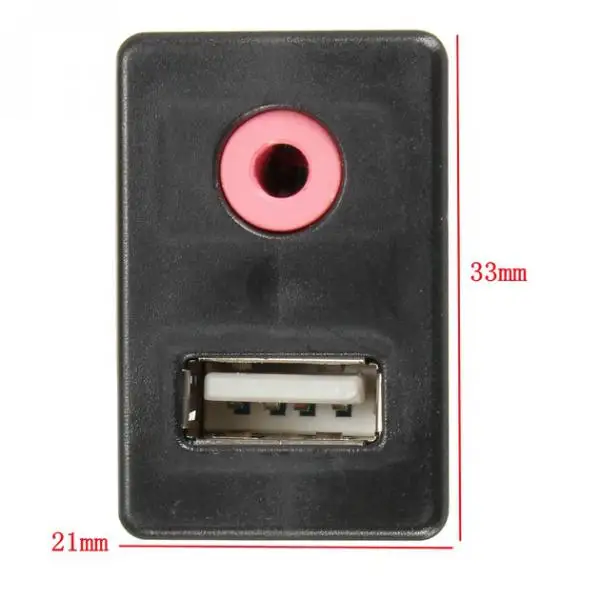 USB AUX Cable Adapter Car Flush Mount Lead Panel Extension Cord