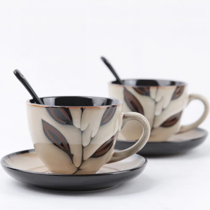 

European Bone china coffee set Creative simple ceramic porcelain dish Afternoon tea milk cup