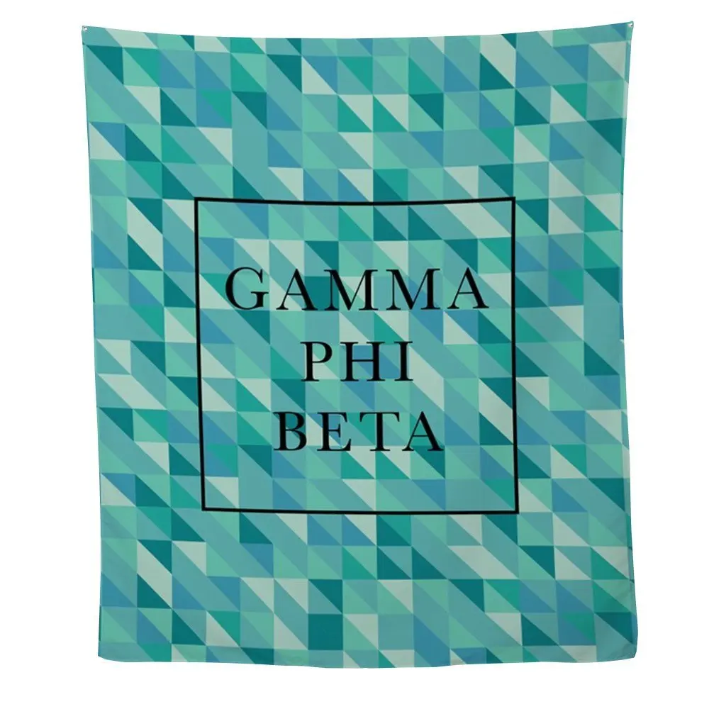 Gamma Phi Beta Geometric Wall Tapestry For Wall Decoration Fabric