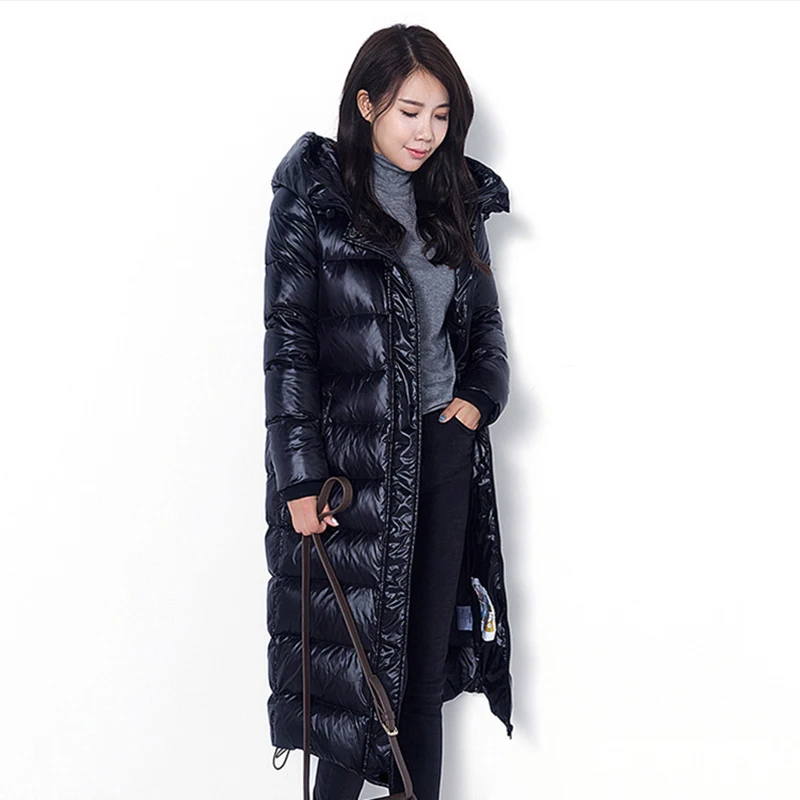 Women's down jacket 2018 Fashion New Women's down jacket Hight Quality hooded long coat female winter warm chaqueta mujer coat