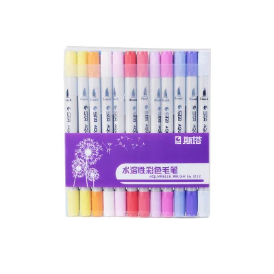 80 цветов, художественные маркеры, двойная головка, мягкая Акварельная кисть, набор ручек, комиксы рисунок, маркерная ручка, товары для рукоделия - Цвет: 24 Colors