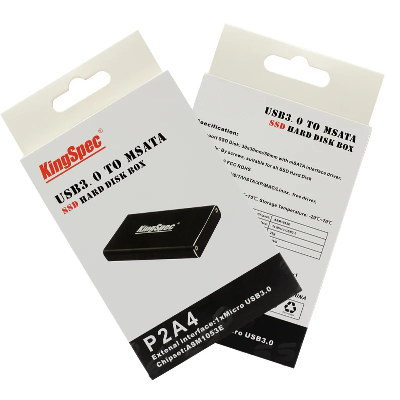 Kingspec mSATA к USB3.0 HDD Case жесткий диск Внешний корпус черная коробка поддержка UASP