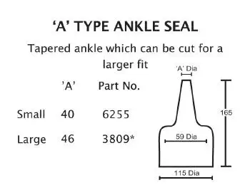L size DRY SUIT ankle SEAL gasket-Latex Drysuit ankle gasket seal Dry suit