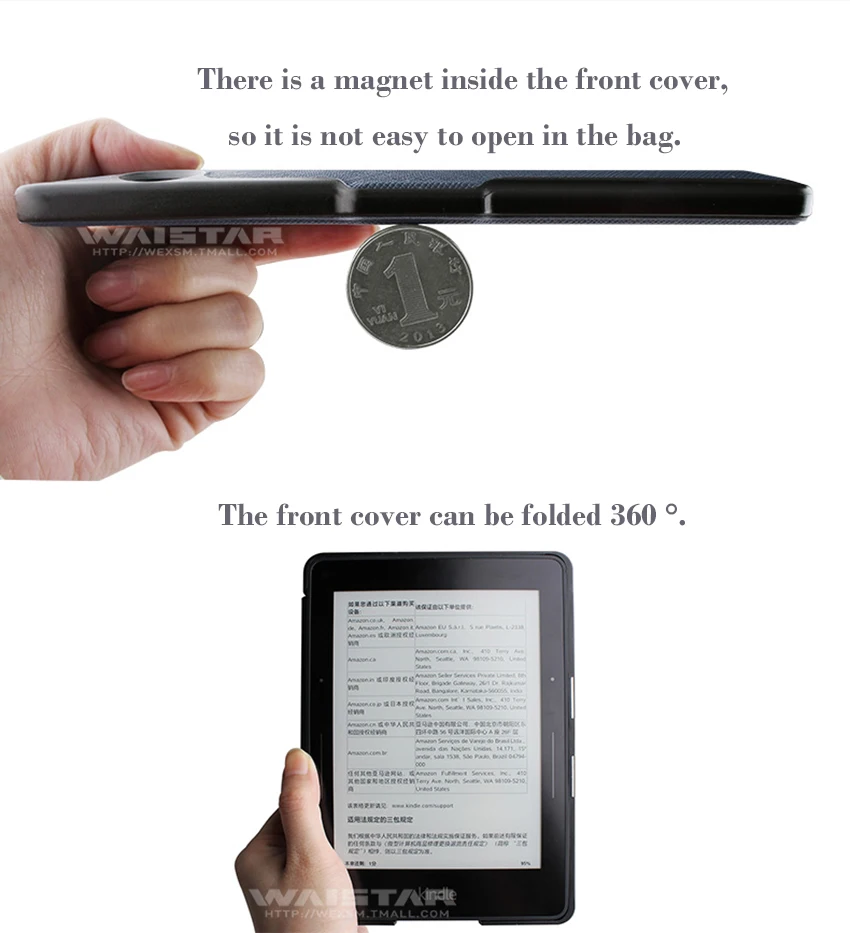 WALNEW Бизнес Высокое качество кожаный чехол для Amazon Kindle Paperwhite 6 дюймов Чехол для электронной книги трансформатор разнообразие складной