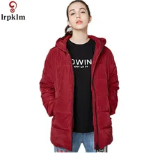 Новинка, женский пуховик, зимнее пальто, длинное для женщин размера плюс, с капюшоном, однотонная одежда для девушек, толстые теплые куртки CH542